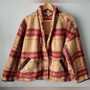 Knox Rose Plaid Jacket in Cream and Red